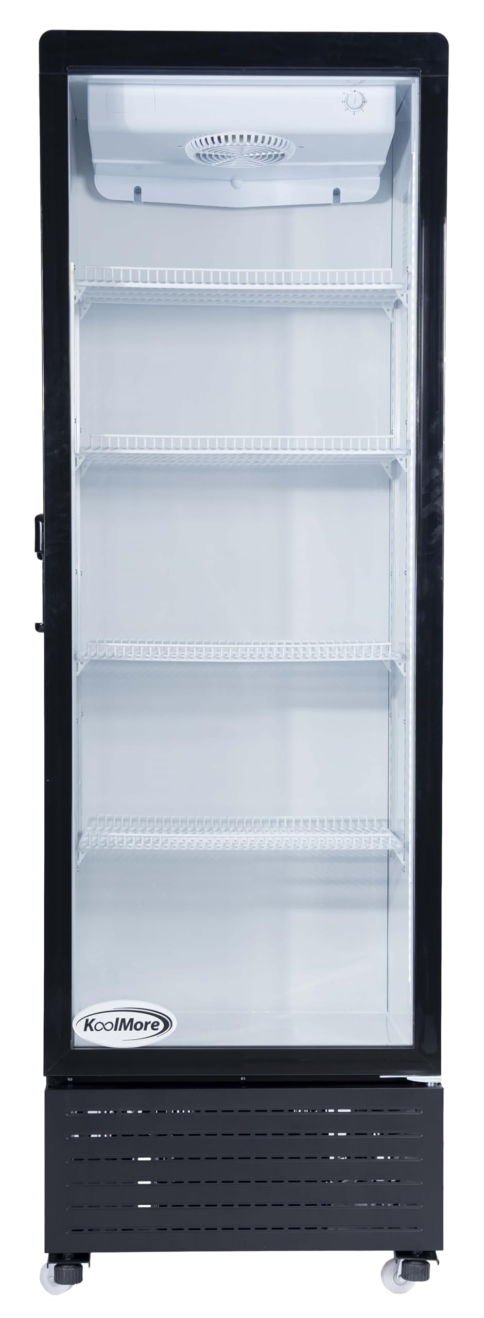 KoolMore KM-MDR-1GD-10C 23 in. One Glass Door Commercial Display Merchandiser Refrigerator Cooler in Black, ETL Listed, 10 cu. ft