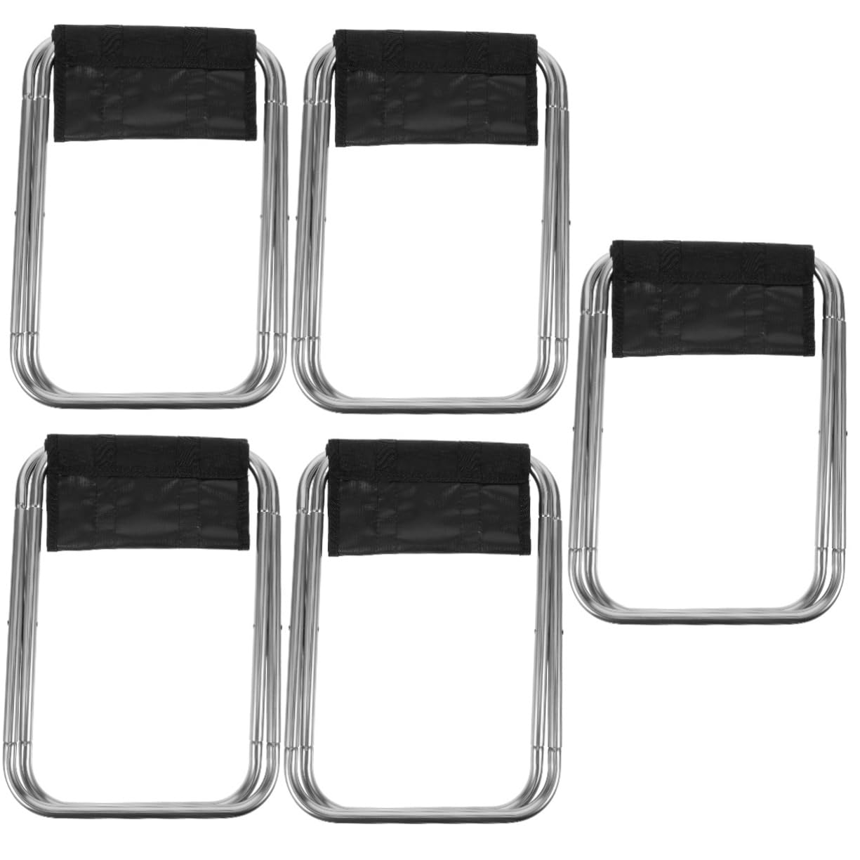 TOYANDONA 5 Piezas Taburete Plegable de aleación de Aluminio Silla Plegable para Acampar Taburete portátil butacas de Salon taburetes Taburete Plegable de Pesca portátil