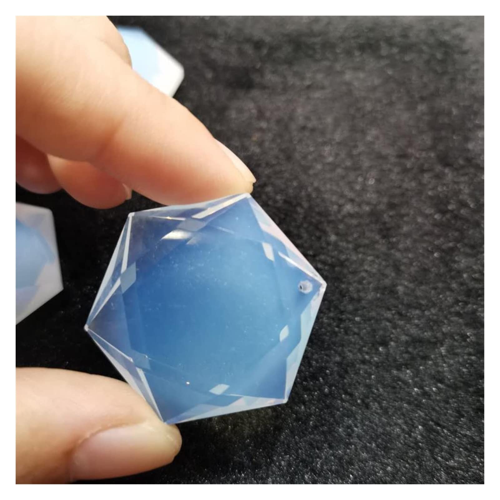 Hexagrama de ópalo Natural Estrella del Amuleto Colgante Collar Piedra de Cuarzo Artesanía Decoración Inicio Colecciones