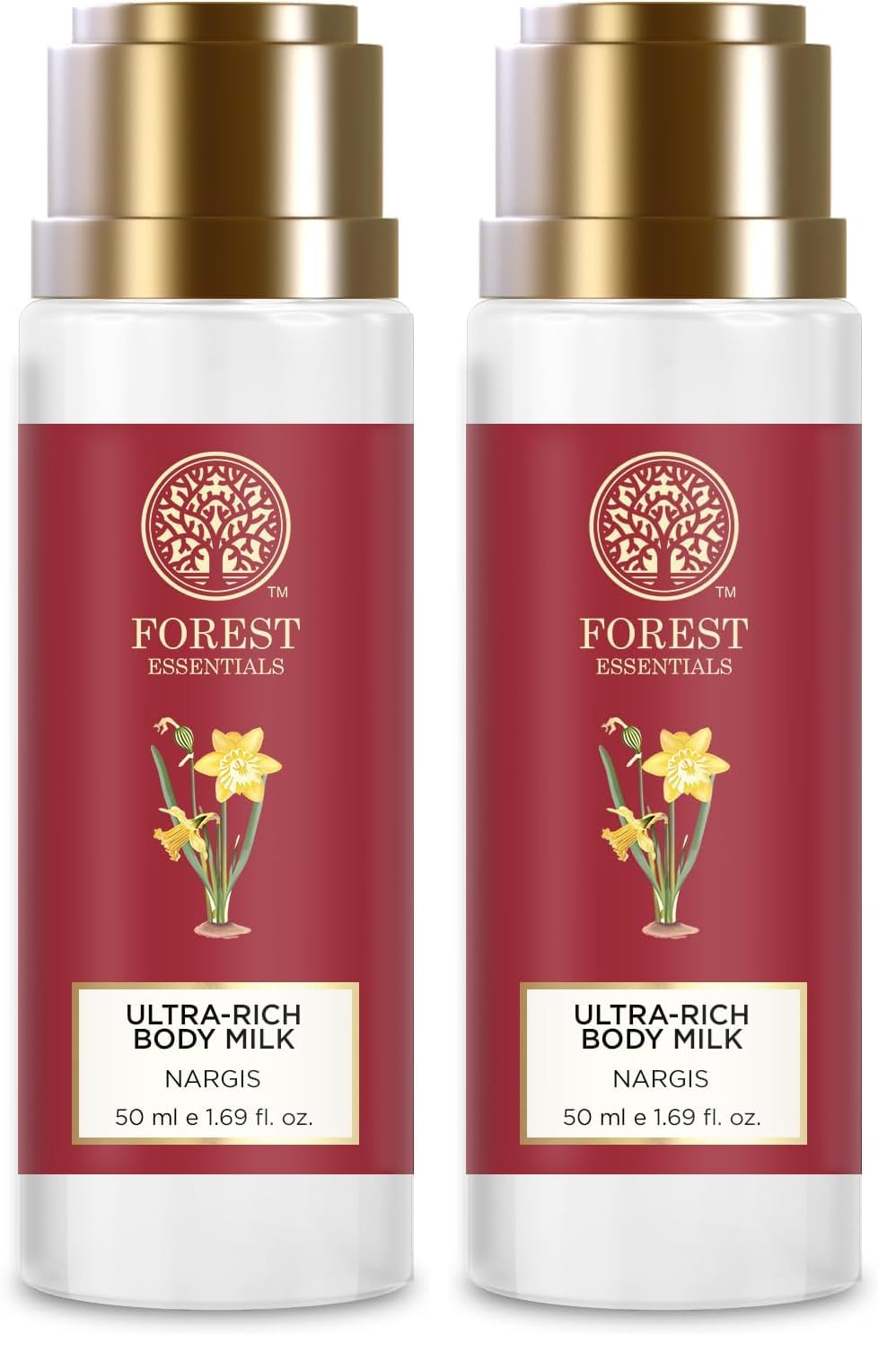 Forest Essentials Ultra-Rich Body Milk Nargis | Ayurvedic Nourishing Body Lotion to Replenish Skin Moisture and Leave it Smooth & Scented (Pack of 2)-image-28