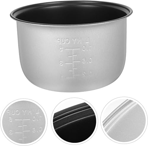 Miniatura 8 de Cabilock Olla para arrocera, olla interior de aluminio, olla de arrocera eléctrica de aluminio, antiadherente, antiadherente, accesorios para olla