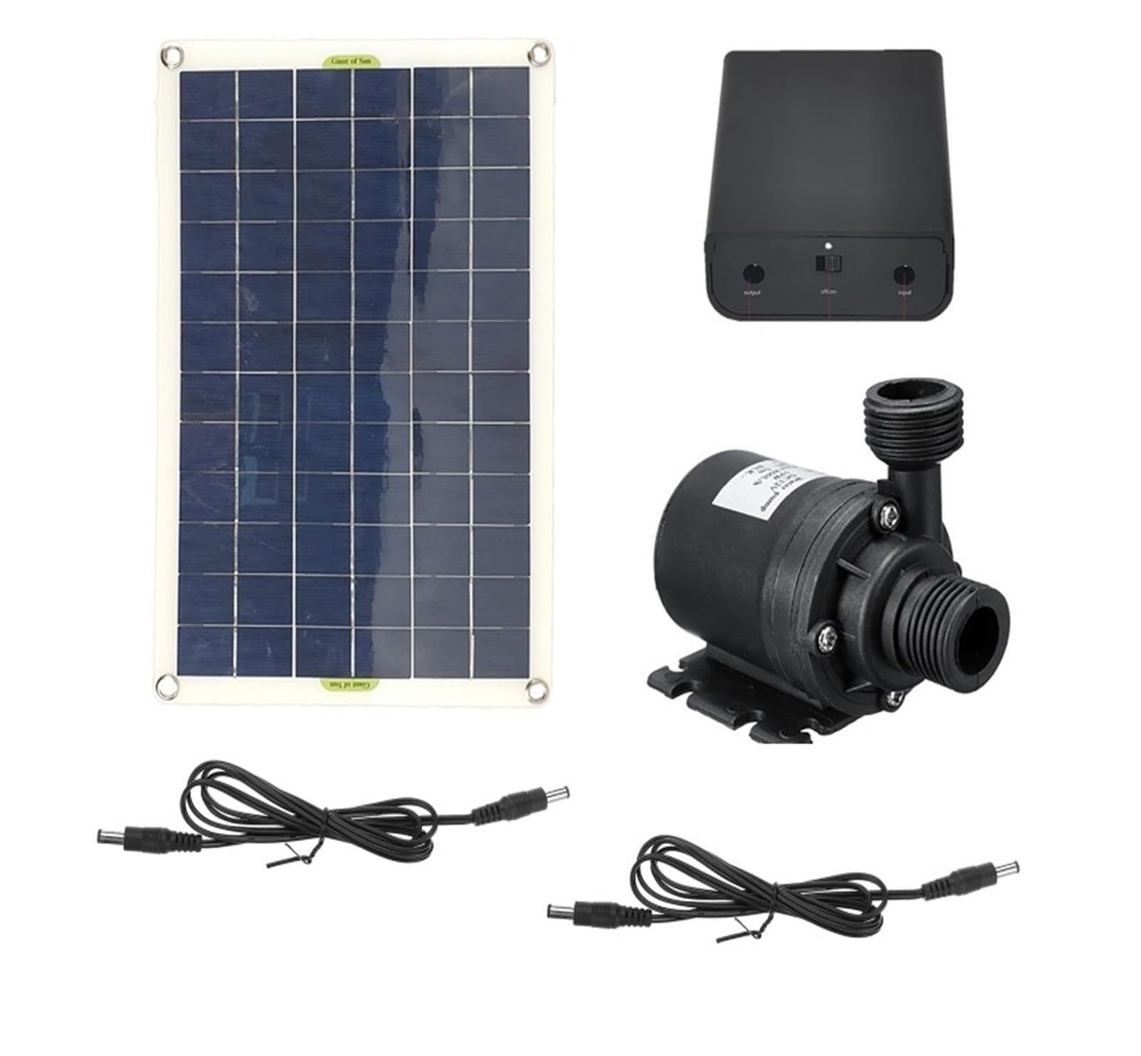 800L/H 50W Solar Power Water Pump Brushless Set Ultra-Quiet Submersible Water Pump Motor Fish Pond Garden Fountain Decoration