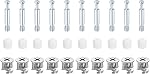 uxcell 10Set 15x14mm Furniture Cam Lock Fitting with 5.8x35mm Dowel Fasteners, 3-in-1 Metal Furniture Board Connecting Screws Bolts Assortment Kit for Cabinets Chairs Drawer
