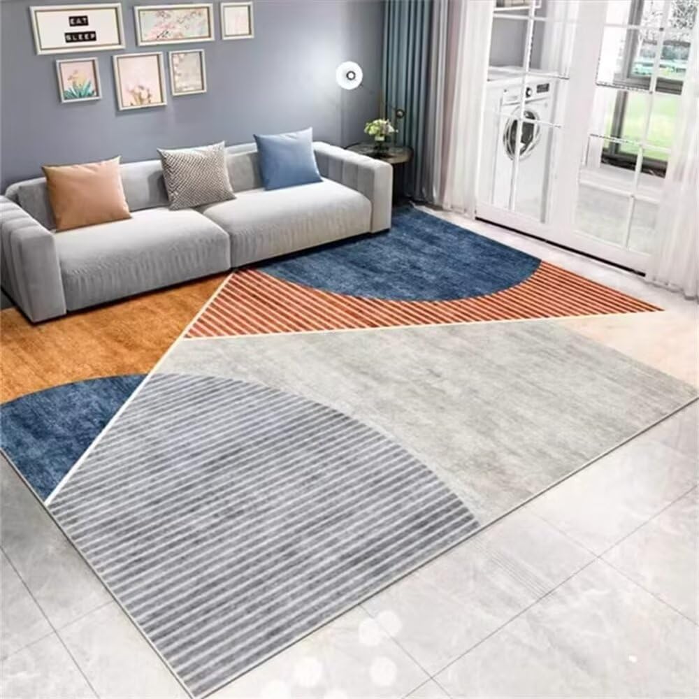 Tapis chambre ado orange et bleu pour un espace moderne et cosy