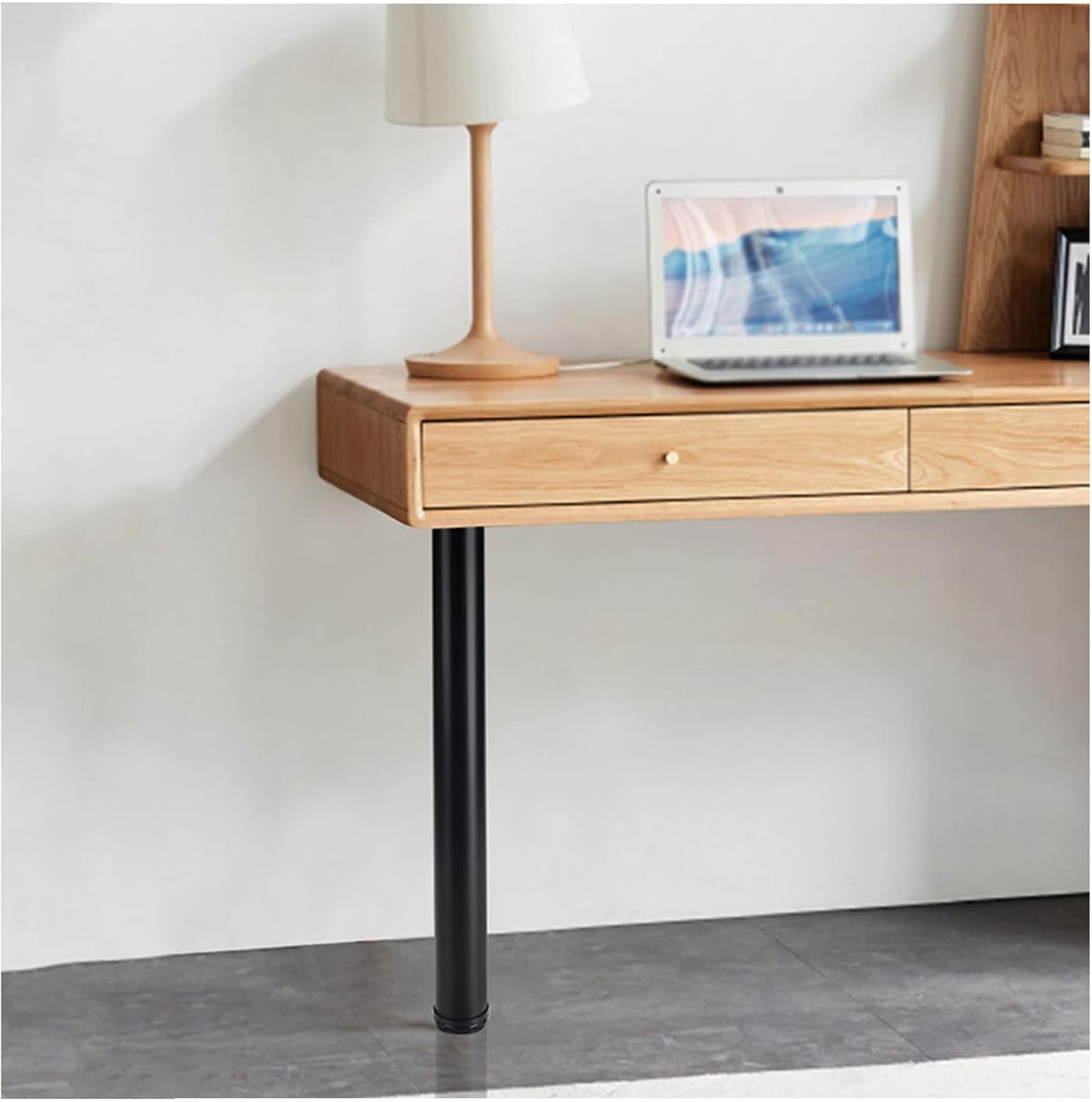 調節可能な金属製テーブル脚、ブラックアルミニウム合金、高さ0～140cmまでカスタマイズ可能、ダイニングテーブル、デスク、ワークステ