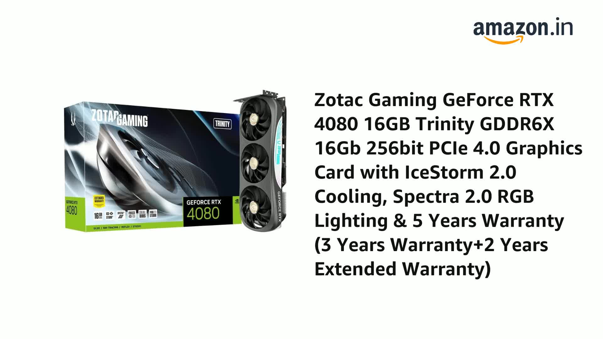 i*o様 GAMING GeForce RTX 4080 16GB Trinit Amazon.in: Buy ZOTAC Gaming GeForce RTX 4080 Super Trinity OC