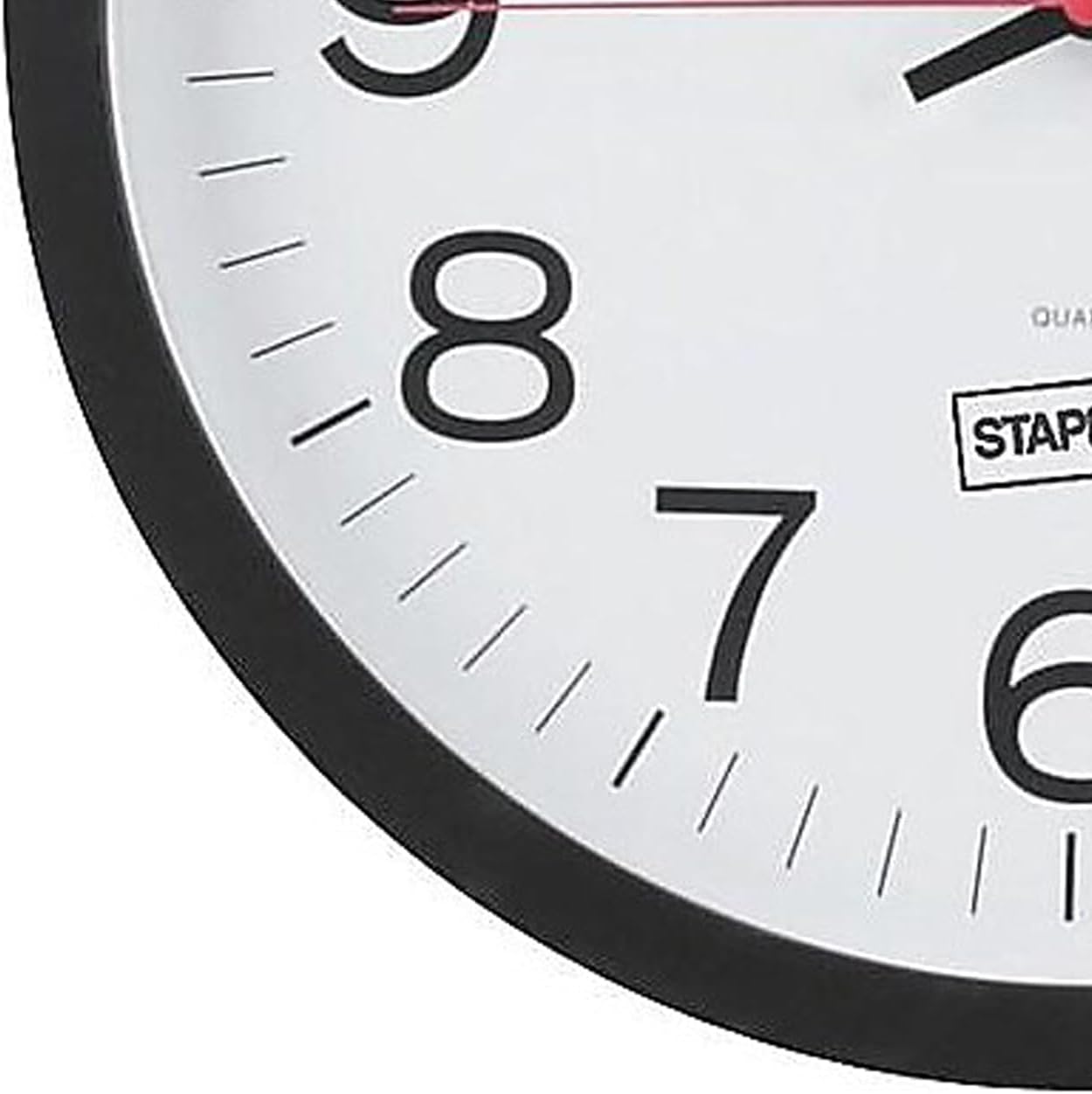 Staples Decorative Wall Clock for Home or Office, Plastic, 2-Pack (14 in)
