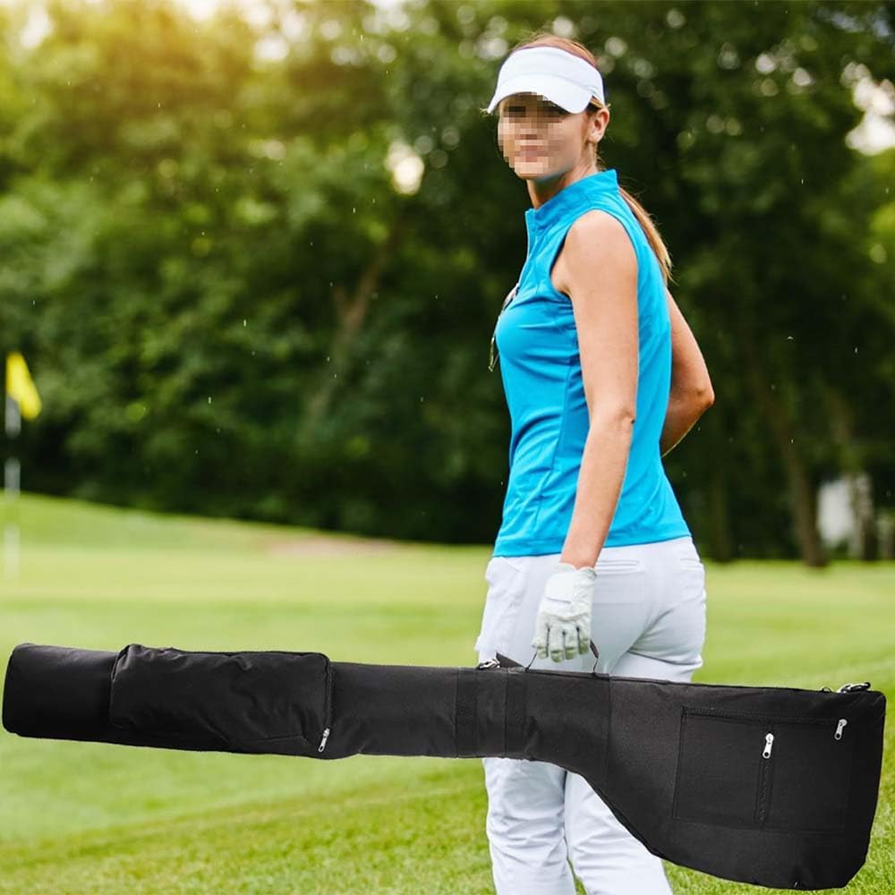Golf Club Bag Lightweight Foldable Travel Sunday Golf Case with Strap Waterproof Sunday Bag