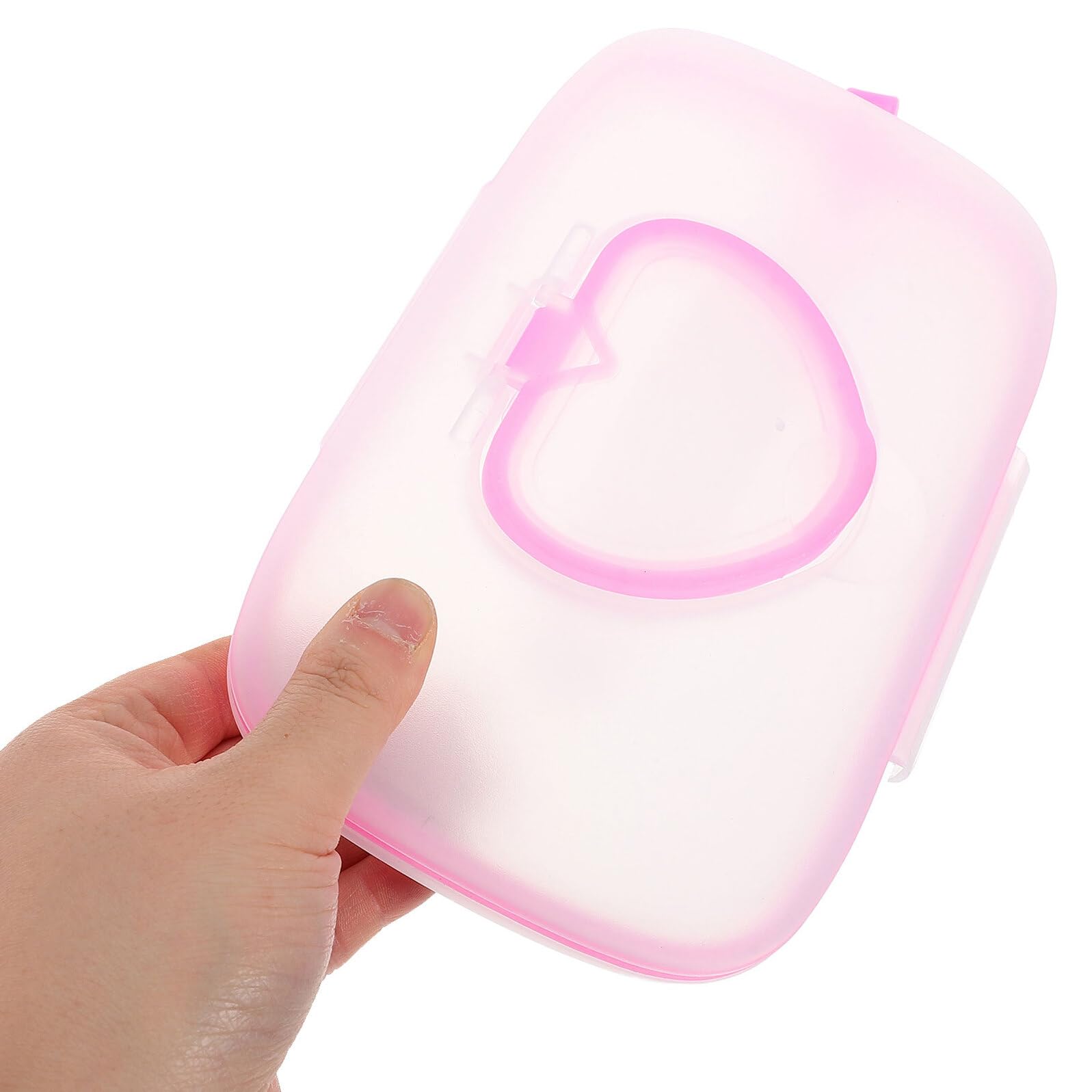 Dispensador de Toallitas Portátil para 2 Piezas Color Claro y Rosa Tapa Reutilizable Estuche para Toallitas Húmedas de Viaje y Uso al Aire Libre