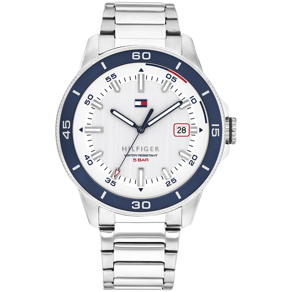 Tommy Hilfiger Reloj de pulsera Remy con esfera blanca para hombre