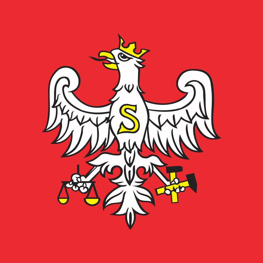Drapeau Large POL Sławków idéal pour décorer vos événements régionaux