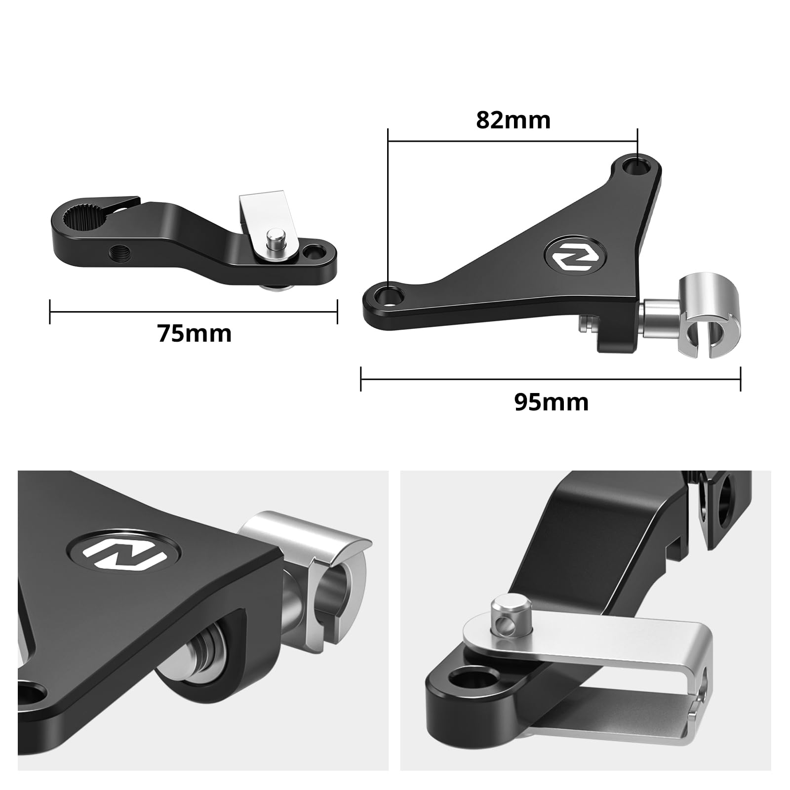 NICECNC Braccio frizione nero a un dito compatibile con Tenere 700 /XTZ700 2019-2024, leva regolabile in alluminio compatibile con Yamaha Tenere 700 Rally Edition 2020-2024, vedi montaggio