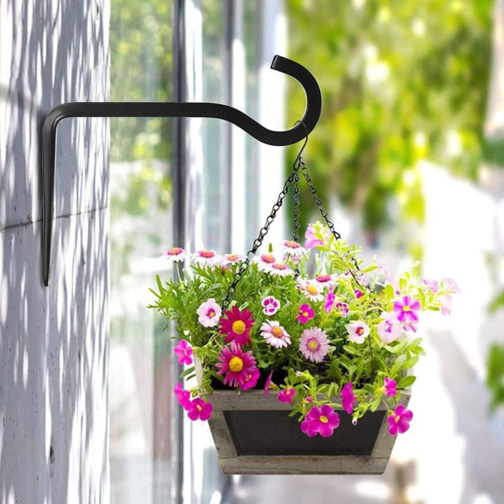 2 Crochets Muraux En Fer Pour Plantes Suspendues - Support Décoratif Pour Pots, Lanternes, Lumières - 11