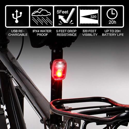 Miniatura 6 de Luz LED de seguridad, luces estroboscópicas con clip para corredores, luz trasera de bicicleta con 5 modos de iluminación, accesorios de alta