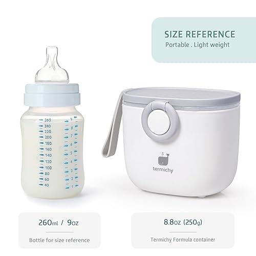Miniatura 7 de Termichy Dispensador de fórmula para bebés, contenedor dispensador de fórmula portátil con cuchara y asa de transporte para viajes actividades al