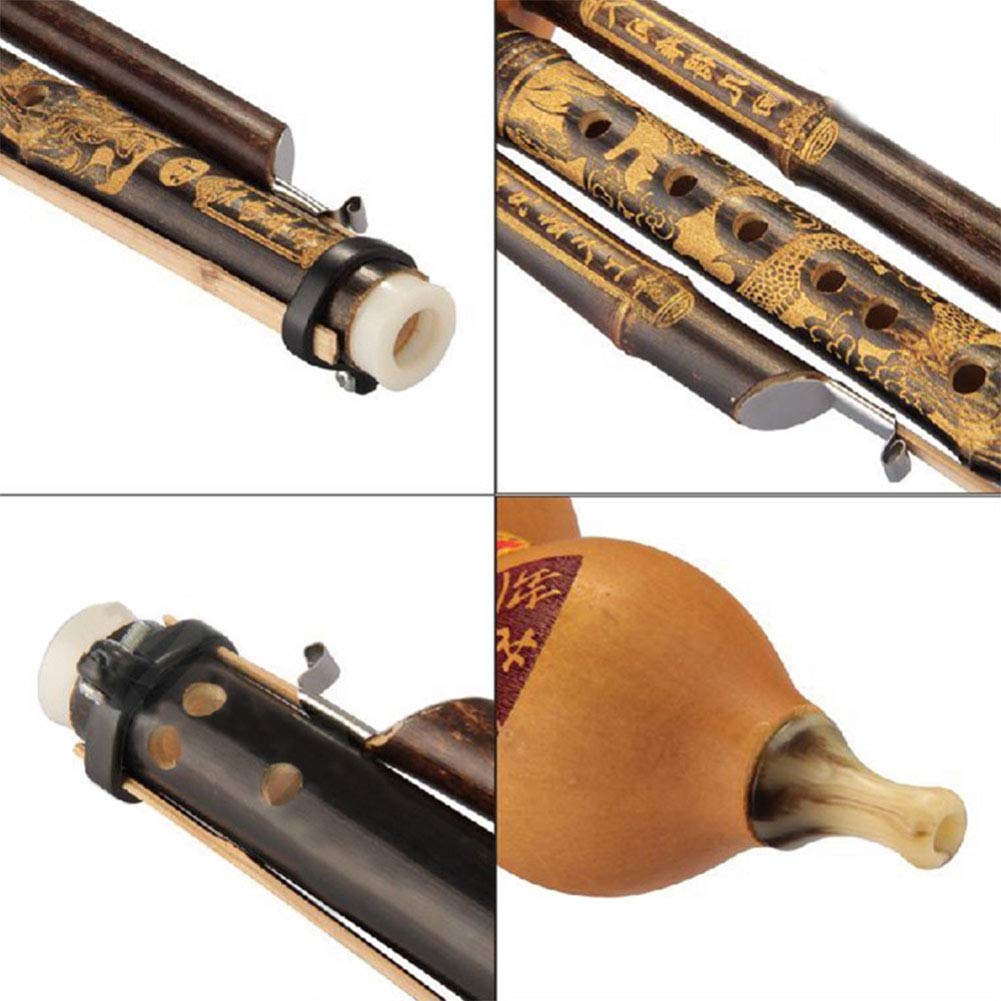 Bambusflöte Hulusi Chinesische Professionelle Handgemachte Ethnische Blasinstrument Kürbis klarer Klang Ideal Anfänger Musikliebhaber Geschenk Schlüssel C