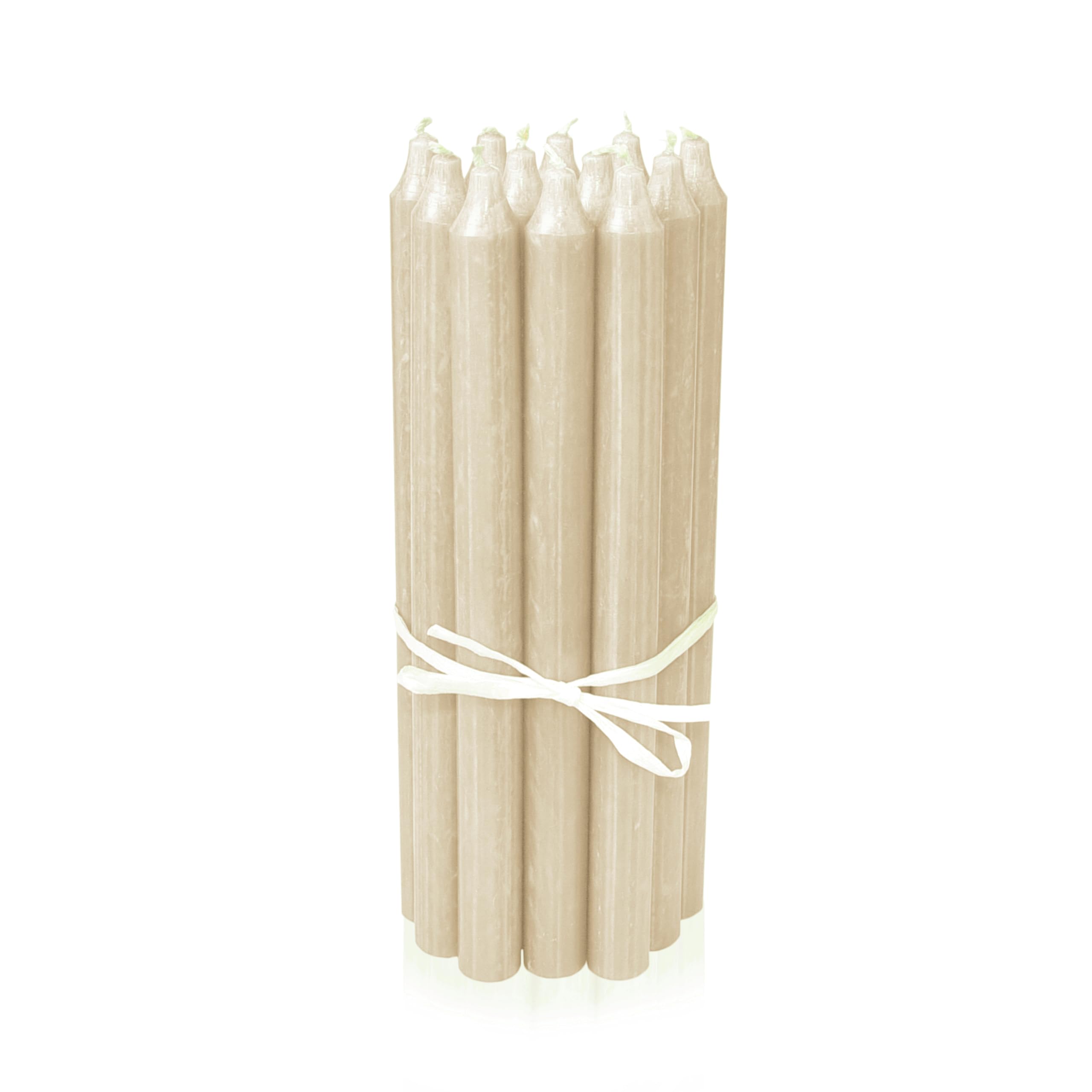 LUMELY Bougies Ivoire, paquet de 12, hauteur 29cm, Ø 2,2cm, durée de combustion env. 14 heures, Bougies chandelles (29 cm, Ivoire)