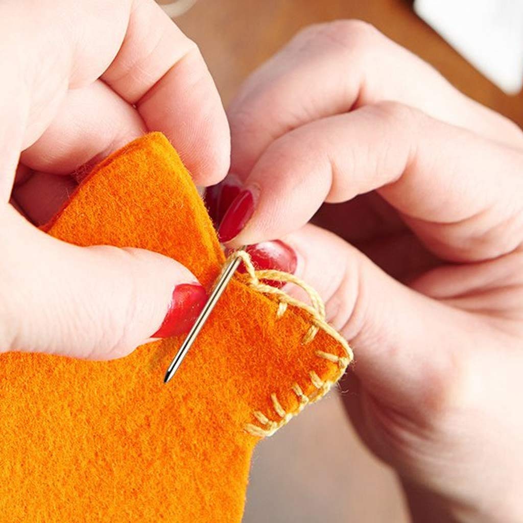 Set 15 Aghi Da Cucito Con Cruna Grande - 3 Misure Diverse Con Infila Ago E Bottiglia Porta Aghi | Per Tessuti Spessi - Foto 9