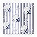 Sail Away Stripe Icon Pattern by Sher Sester, 18x18-Inch Canvas Wall Art