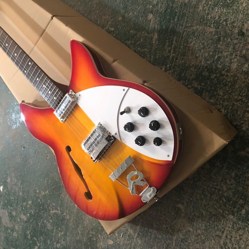 Guitare rouge 360 6 cordes idéale pour composer vos morceaux à la maison ou jouer en public