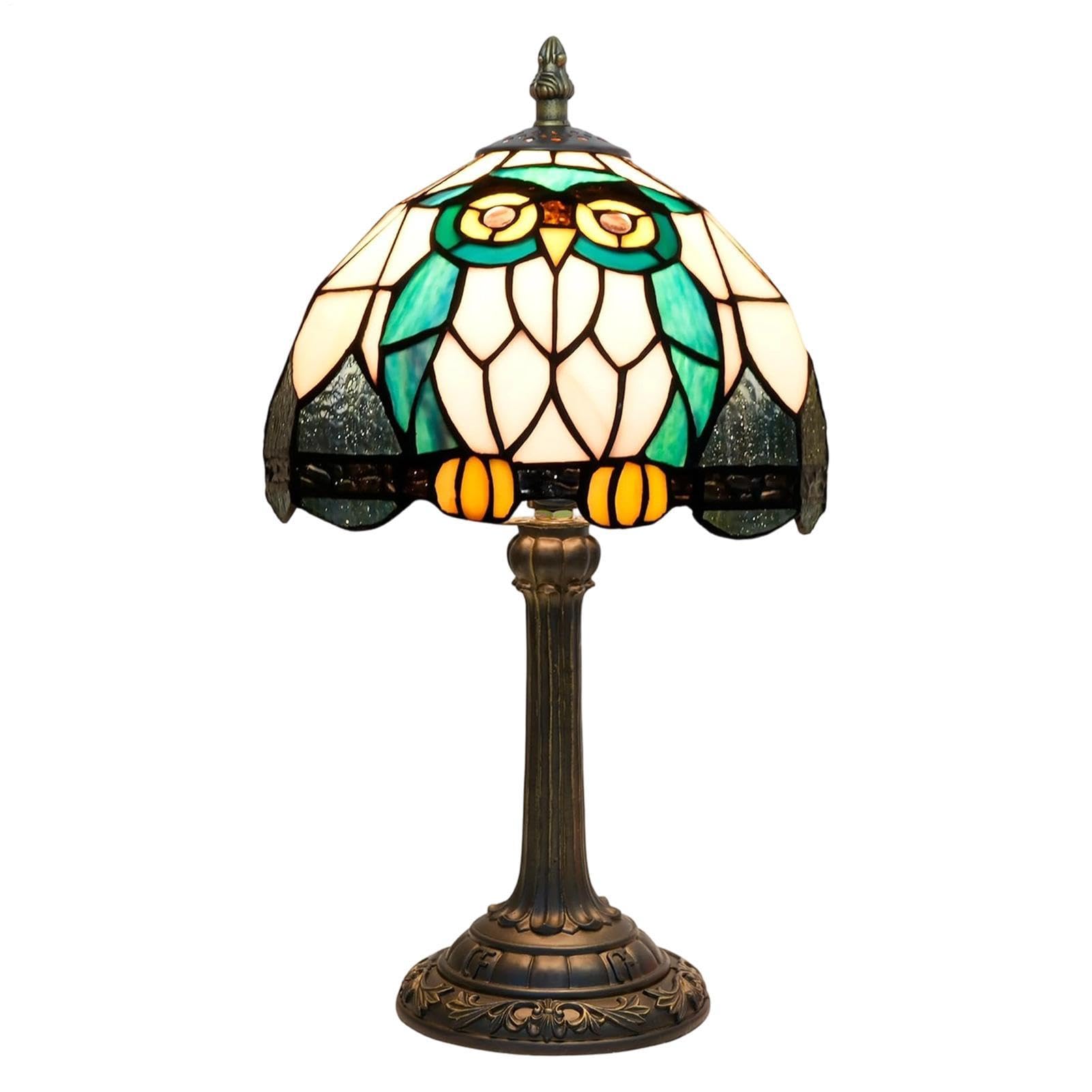 Lámpara De Escritorio Luz Para Mesita Noche Vintage Con Animal Teñido