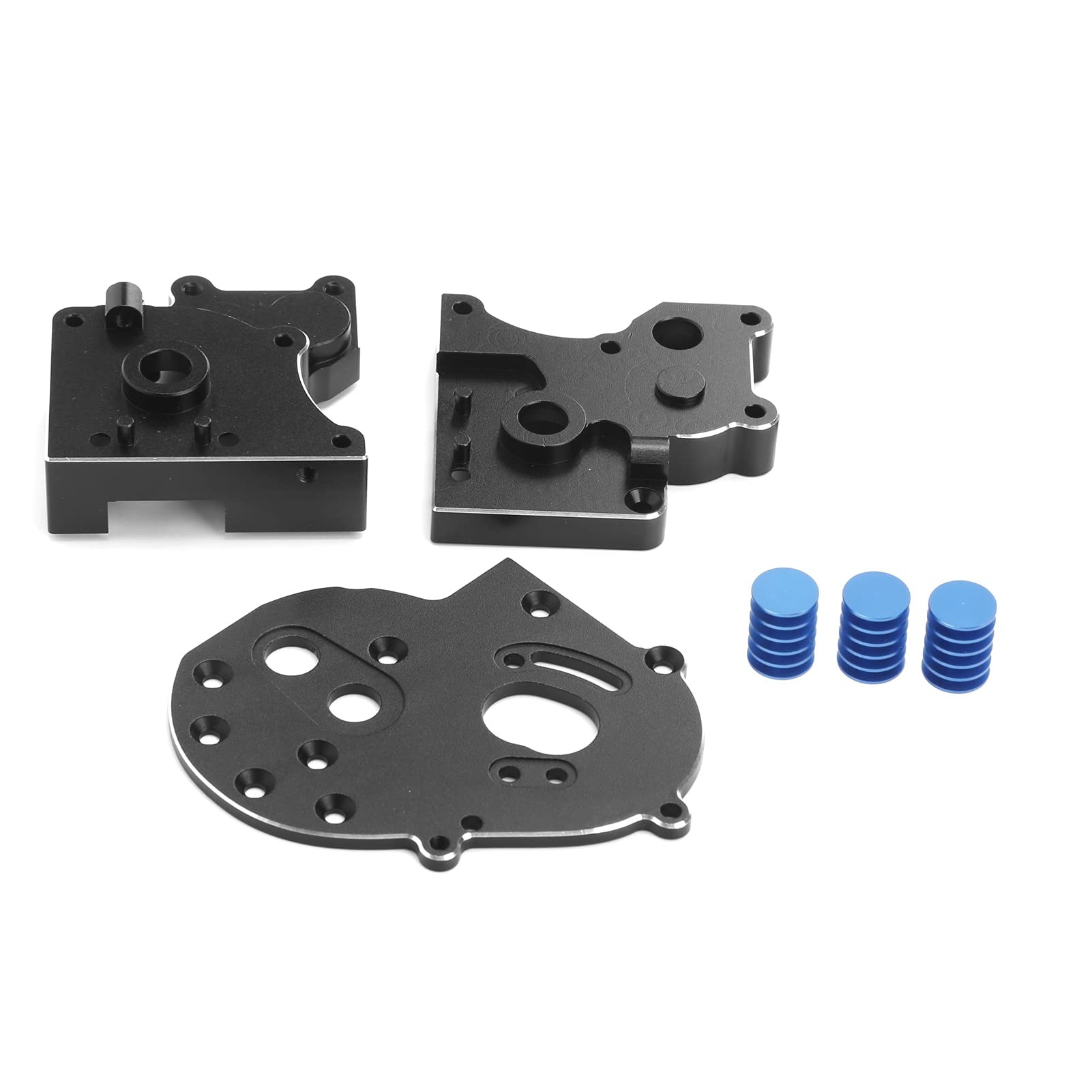 Zestaw skrzyni biegów ze stopu aluminium wymiana skrzynki skrzyni biegów pokrywa dla Traxxas Slash 2WD RC samochód czarny 82g 3 sztuki