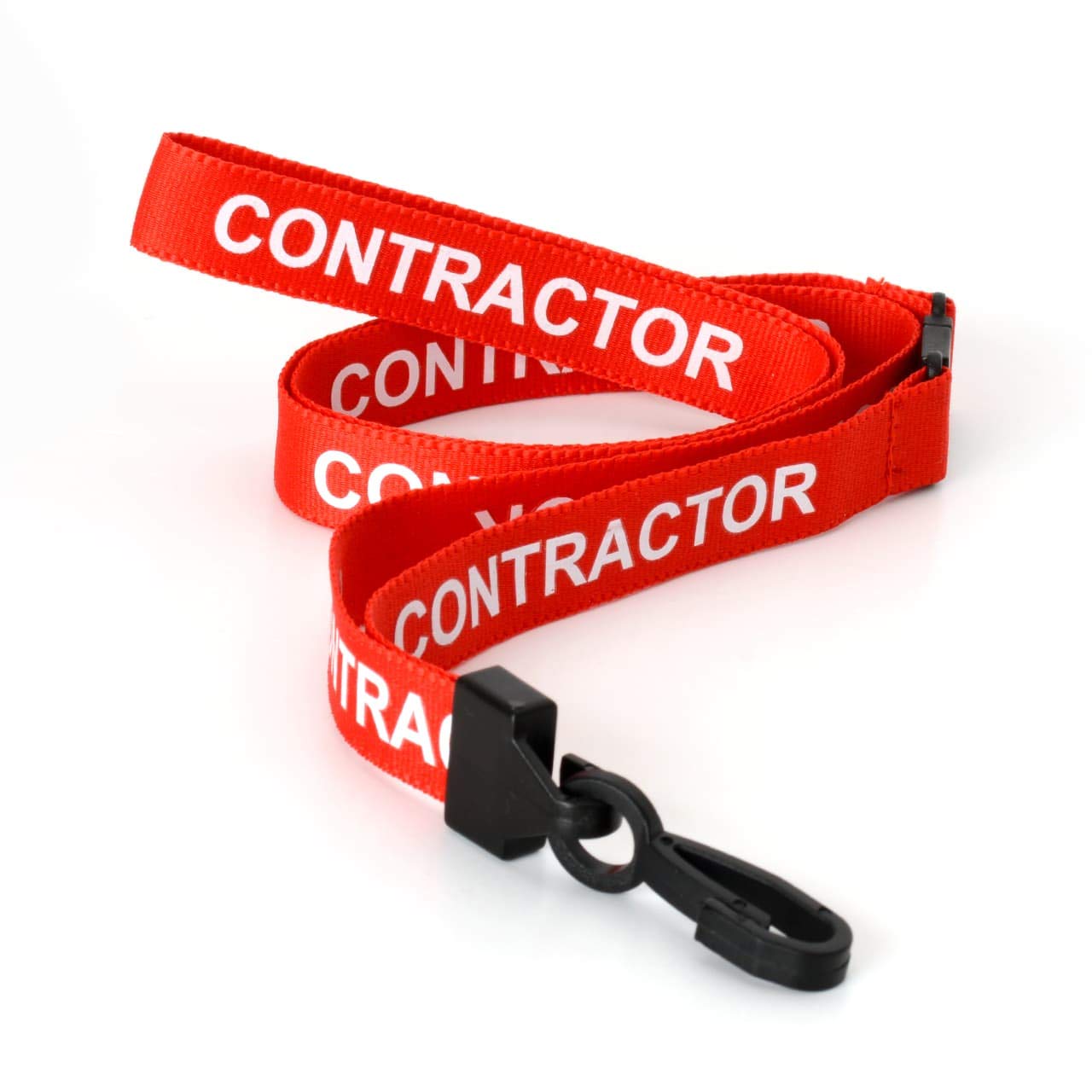 Ckb Ltd Red Contractor Lanyards Breakaway Safety Lanyard Neck Strap Swivel Plastic Clip For Id Card Holder Pull Quick Release Design Pack Of 20