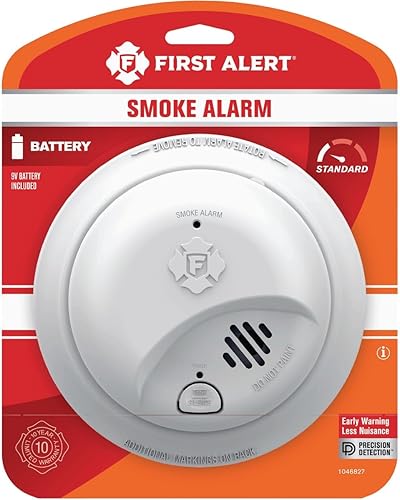 First Alert Detector de humo de ionización alimentado por batería