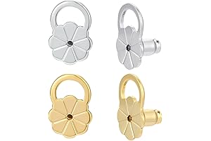 Earring Backs for Droopy Ears: AKRUWELRY Flower Bullet Locking Earring Lifters