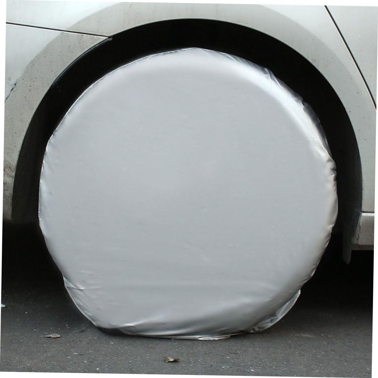 Mikinona 4 pezzi Copriruota Impermeabili Protettivi per Pneumatici con Protezione Antigraffio per Auto Camper e Caravan