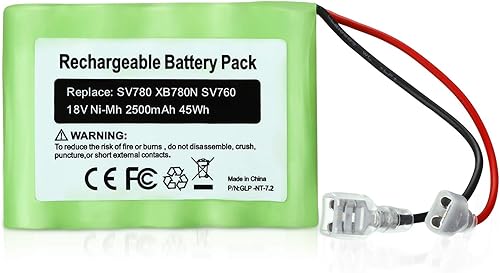 BRJR Reemplazo de batería SV780 de 18 voltios, 2500 mAh, compatible con Shark SV780-N XB780N SV760 Series SV780-N-14 disponible en Yaxa Guatemala