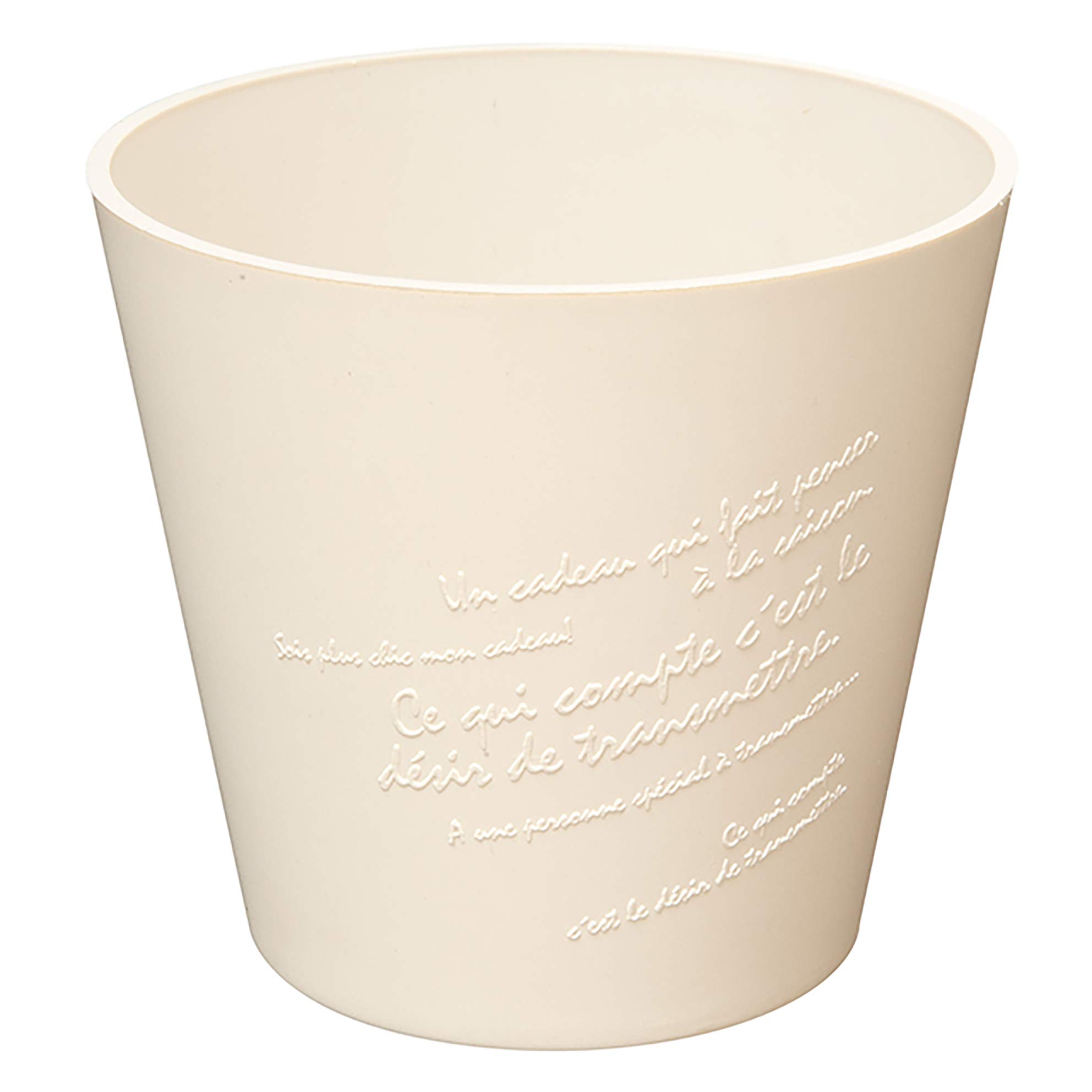 BKF-POI3 Flower Vase Pot with Design BKF Ivory for No. 3 Seedlings (10 Pieces)