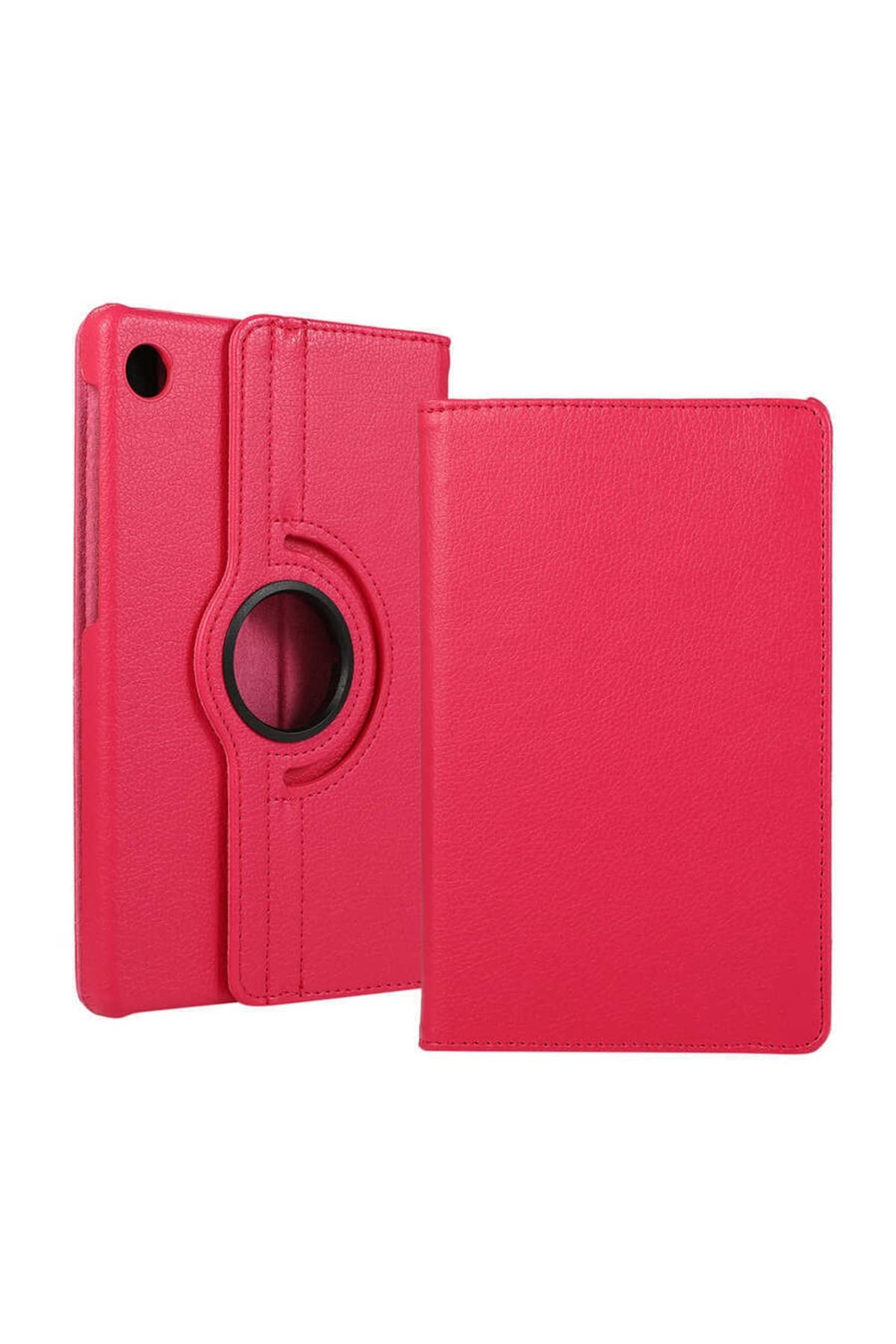 CONSTRAIN - Lenova Tab M10 Plus Tb-125f / Tb-128f 3. Jenerasyon ile Uyumlu 360 Tam Koruma Dönen Deri Görünümlü Kapak - Pembe