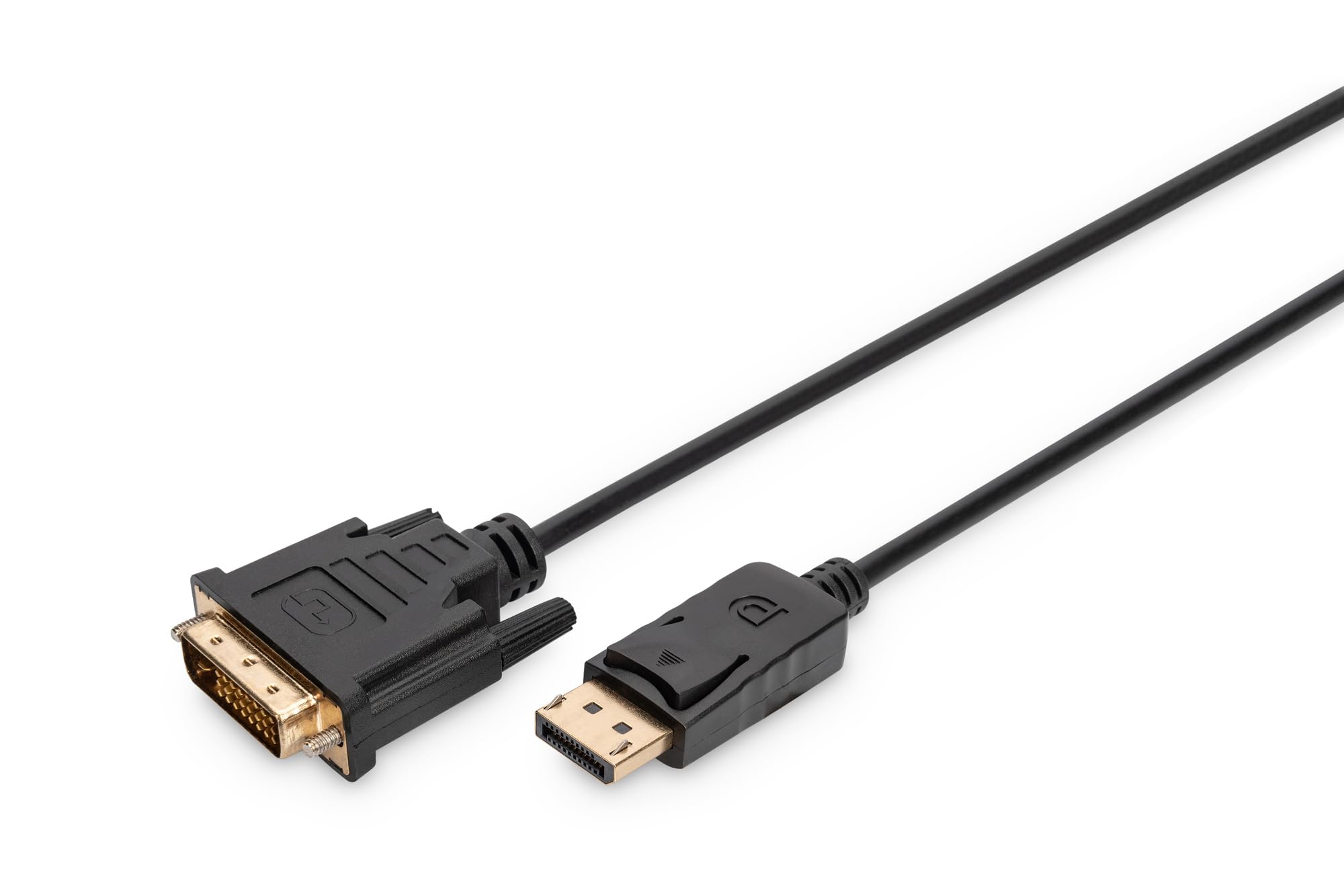 DIGITUS Cavo adattatore DisplayPort - DP a DVI (24+1) - Full-HD 1080p/60Hz - Displayport 1.1a - 2,0 m - con chiusura - adatto a monitor, schede grafiche - nero