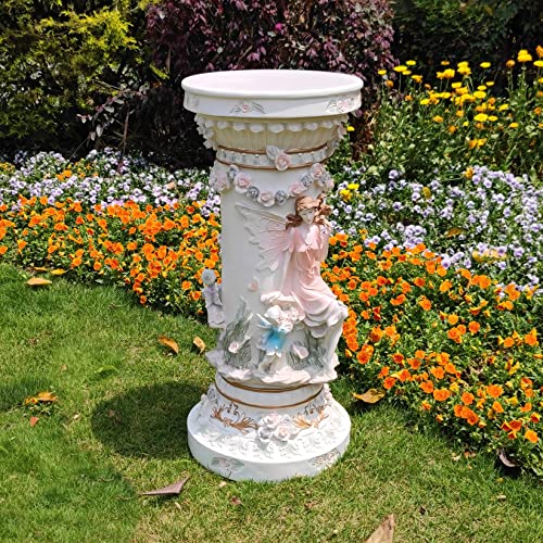 Housingod Flower Fairy Roman Column Sculpture With Base Pillar Greek Column Large Size Statue Sculpture Pedestal Stand Holder For Indoor Outdoor Wedding Birthday Party Decor 32.8'' High #TOP7