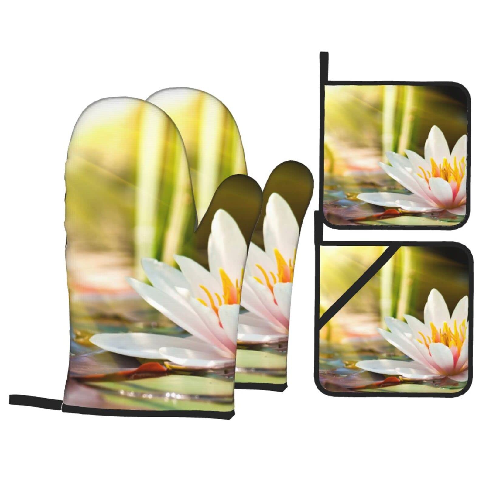 Maniques fleur de lotus lot de 4 idée cadeau utile pour passionnés de cuisine