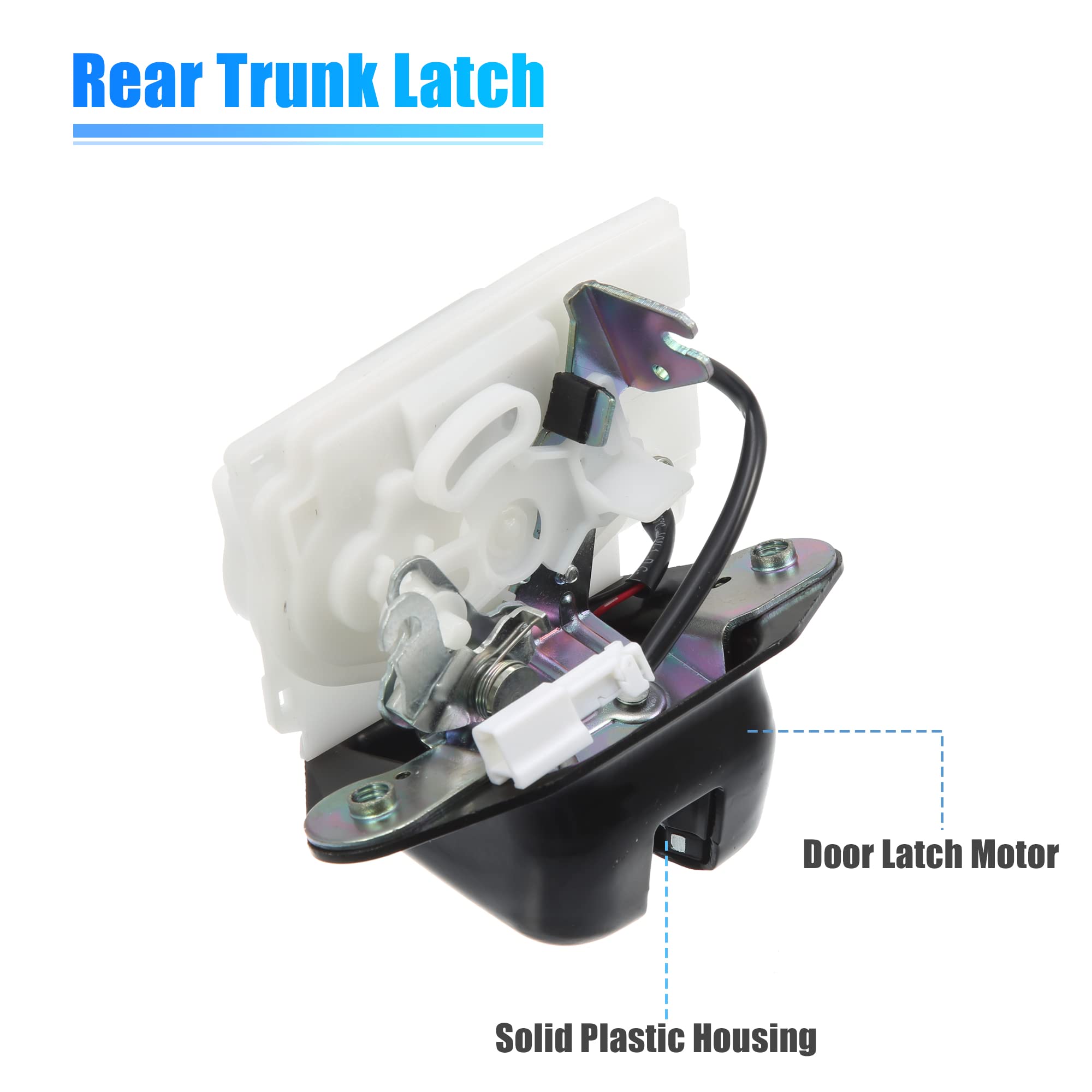 ユユタン X AUTOHAUX Car Rear Tailgate Latch Actuator Rear Trunk Door Lock