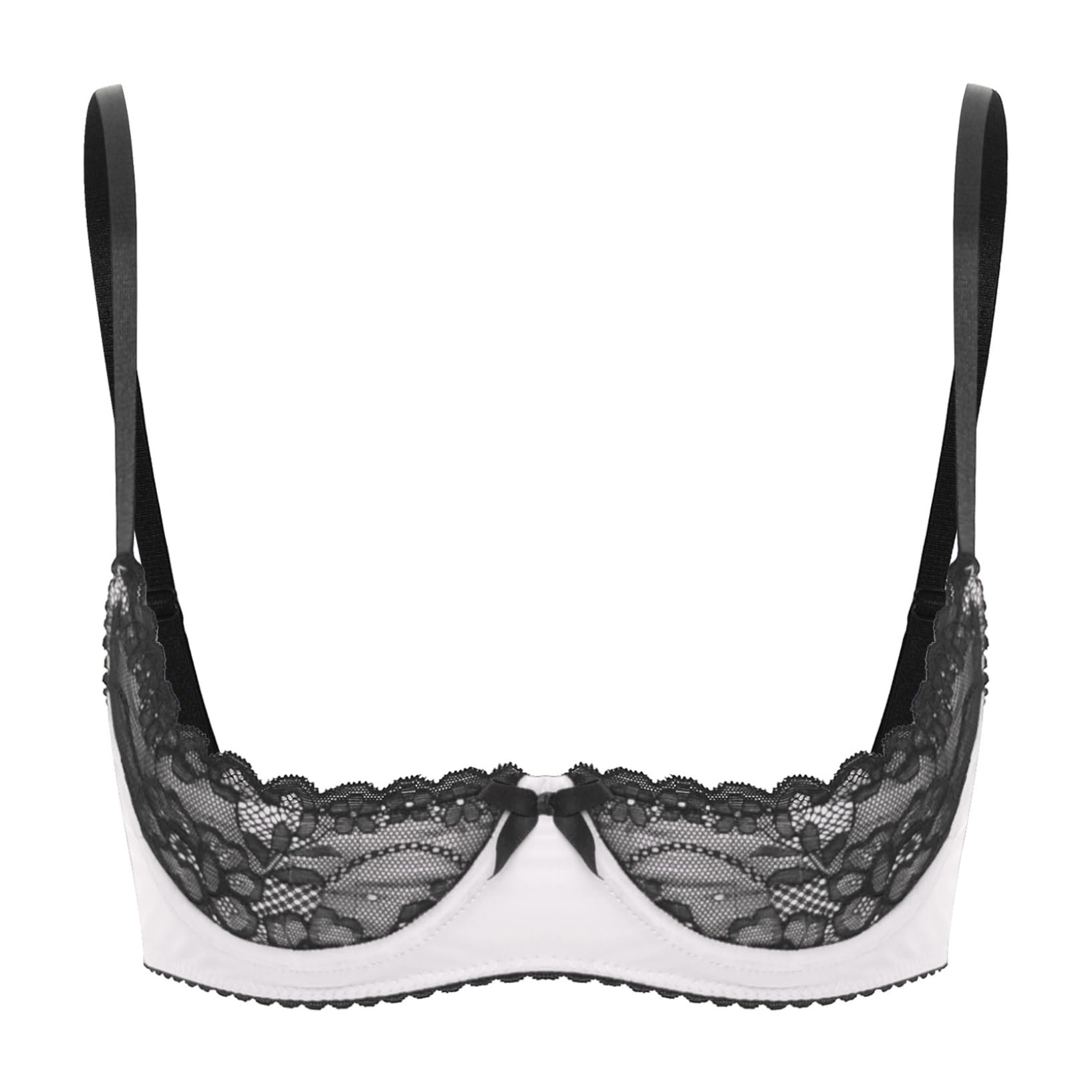 White half cup bra