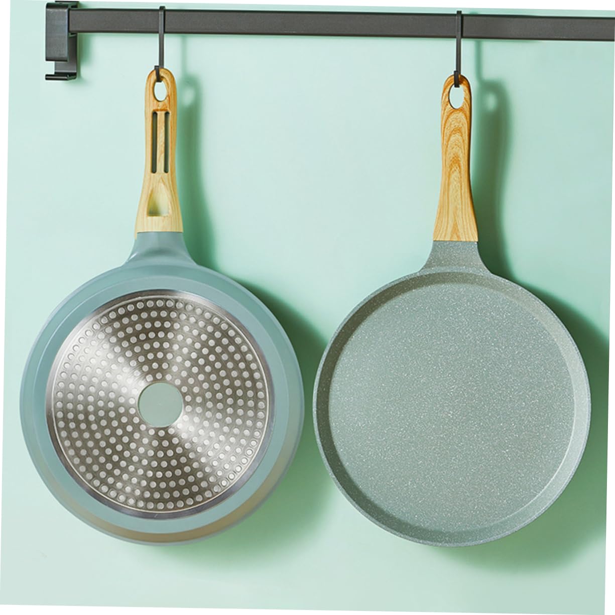 Ciieeo Padella A Fondo Piatto Padella Antiaderente Multifunzionale Per Bistecche E Pancake Manici Ergonomici Resistenti Calore