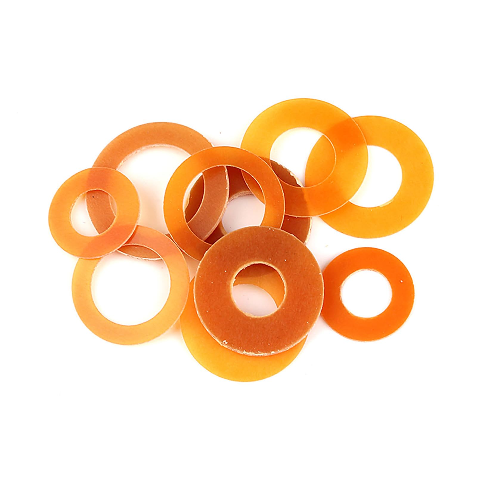 Arandelas de goma de nylon, arandelas planas Arandela plana circular de baquelita resistente a altas temperaturas, junta/arandela aislante M2-M12(200pcs 6x10x1)