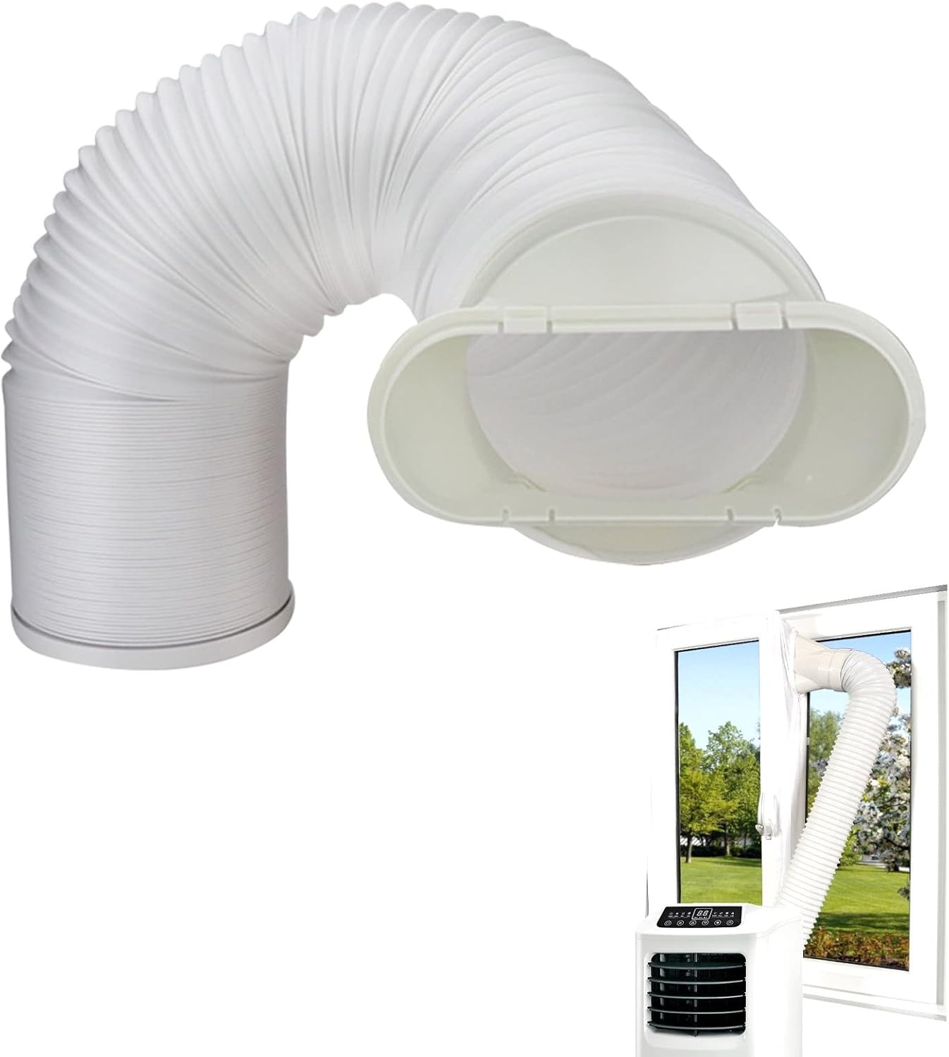 Firulab Portable Air Conditioner Exhaust Hose with Window Adapter, 5.9