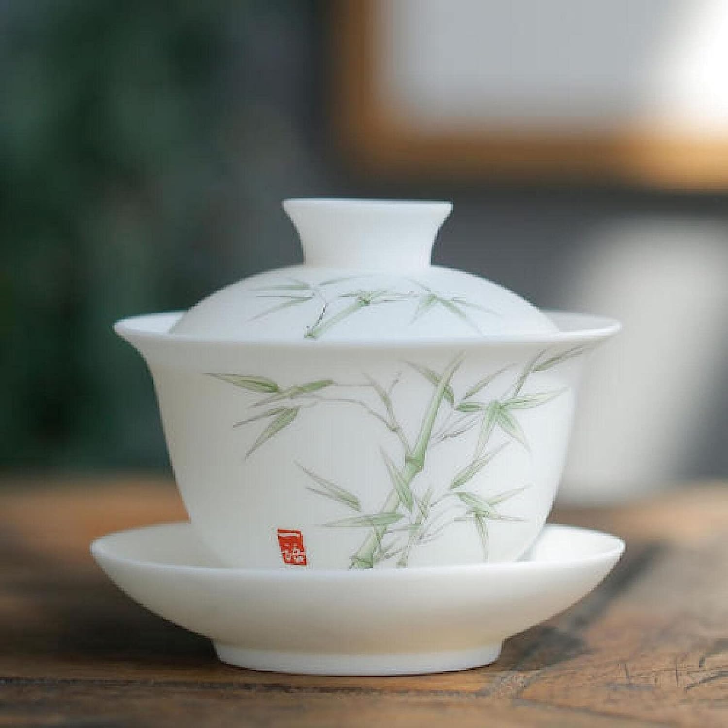 Amazon.co.jp: 蓋碗 手绘蓋碗 茶器セット 150ML 茶杯 茶碗