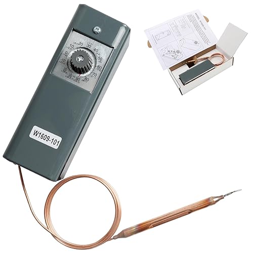 Refrigeration Thermostat Temperature Controller from -30°F to 90°F Capillary Length
