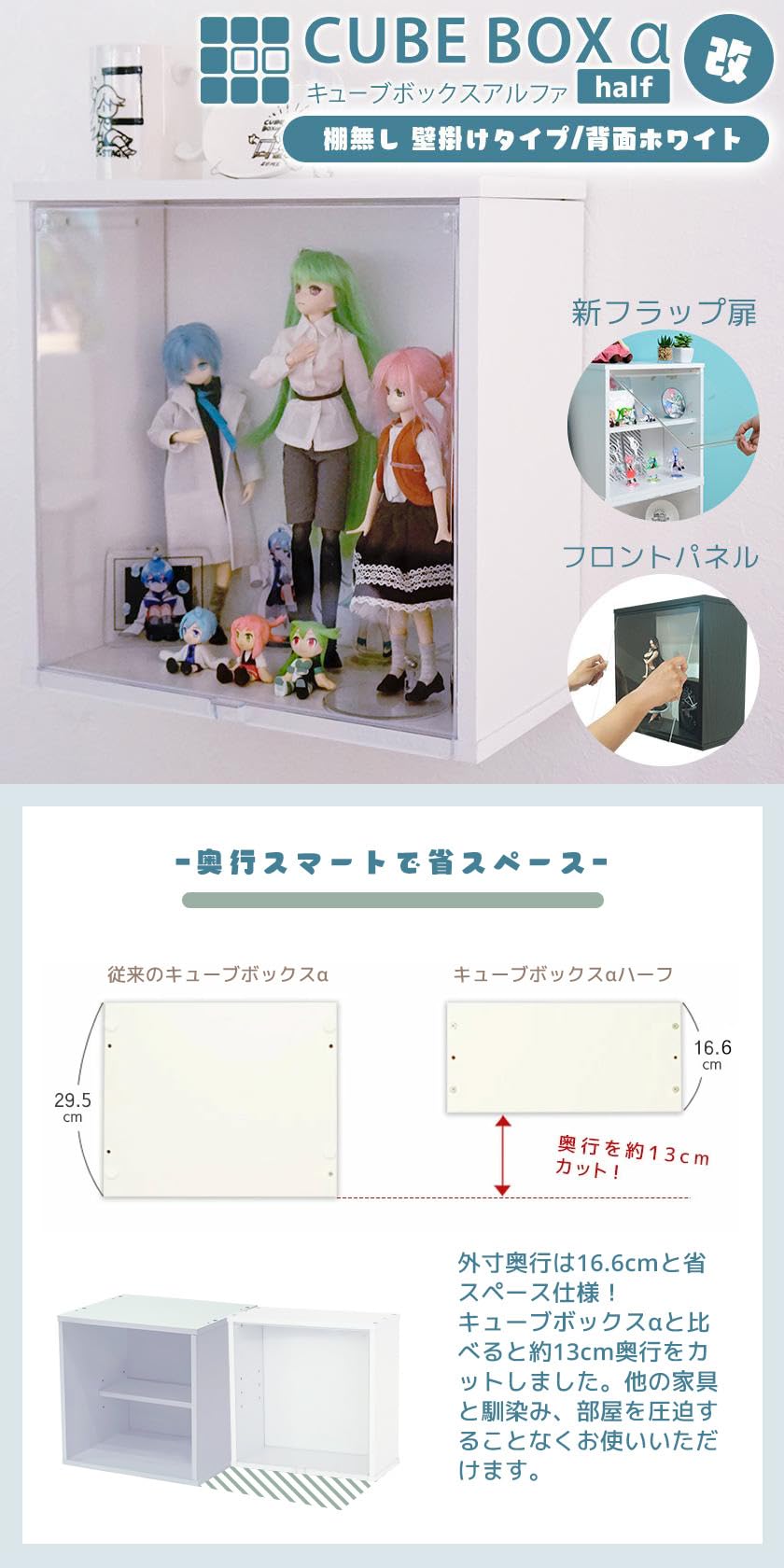 Amazon.co.jp: SemiSta UVカット 透明扉付き 壁掛け コレクション