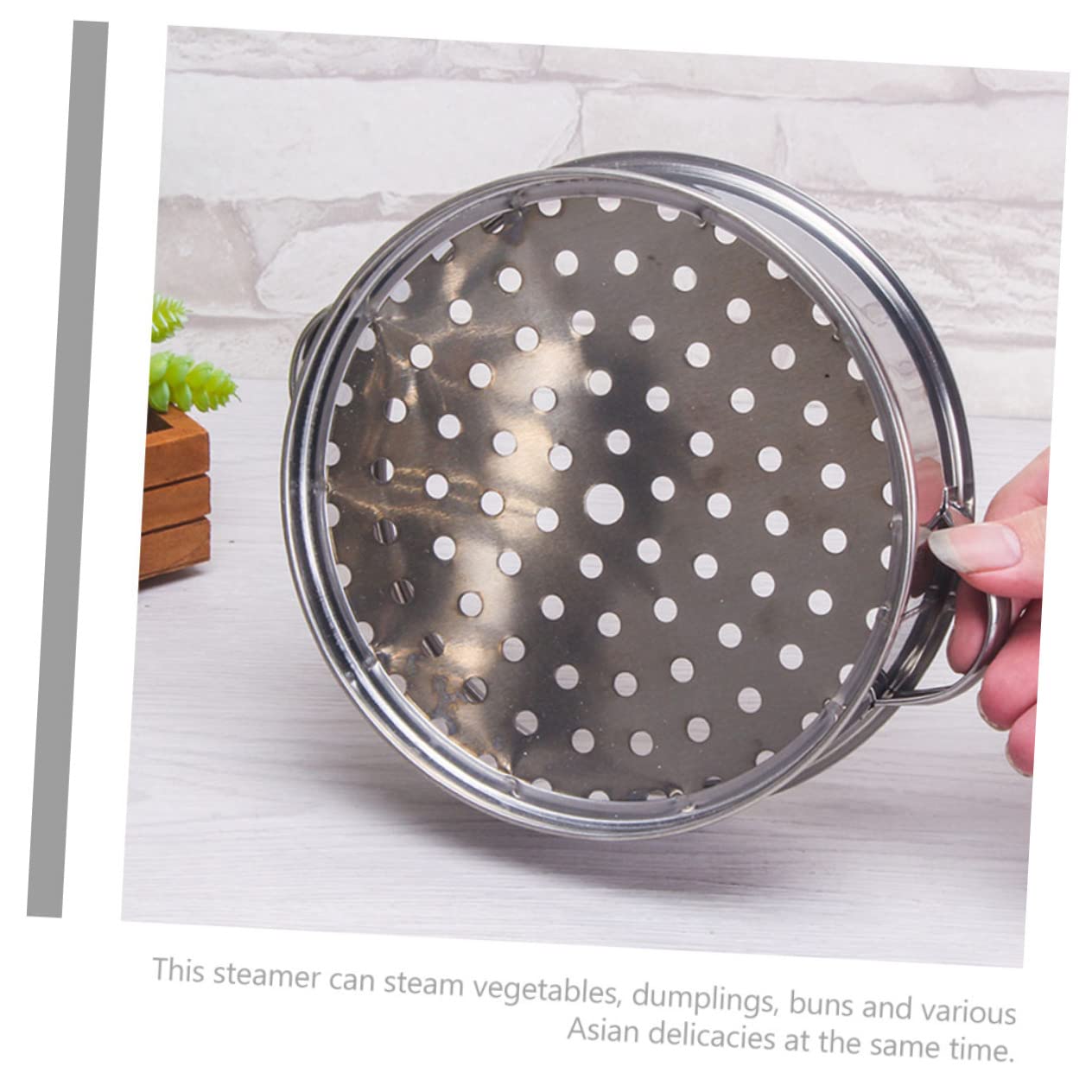 UKCOCO Vaporera De Acero Inoxidable De Vaporera Con Tapa Para Cocinar Al Vapor De Alimentos Para Cocinar Bollos Pescado y Verduras La Cocina