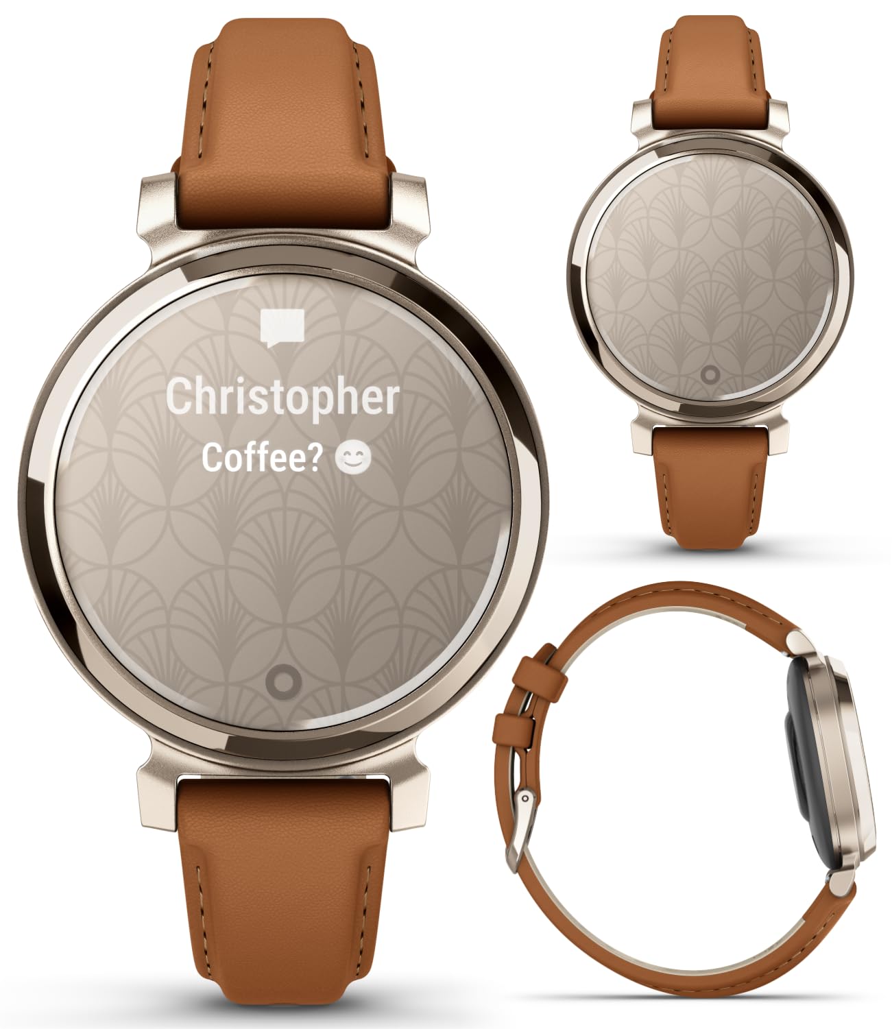 Amazon.com: Wearable4U Garmin Lily 2 Classic - Cream Gold with Tan