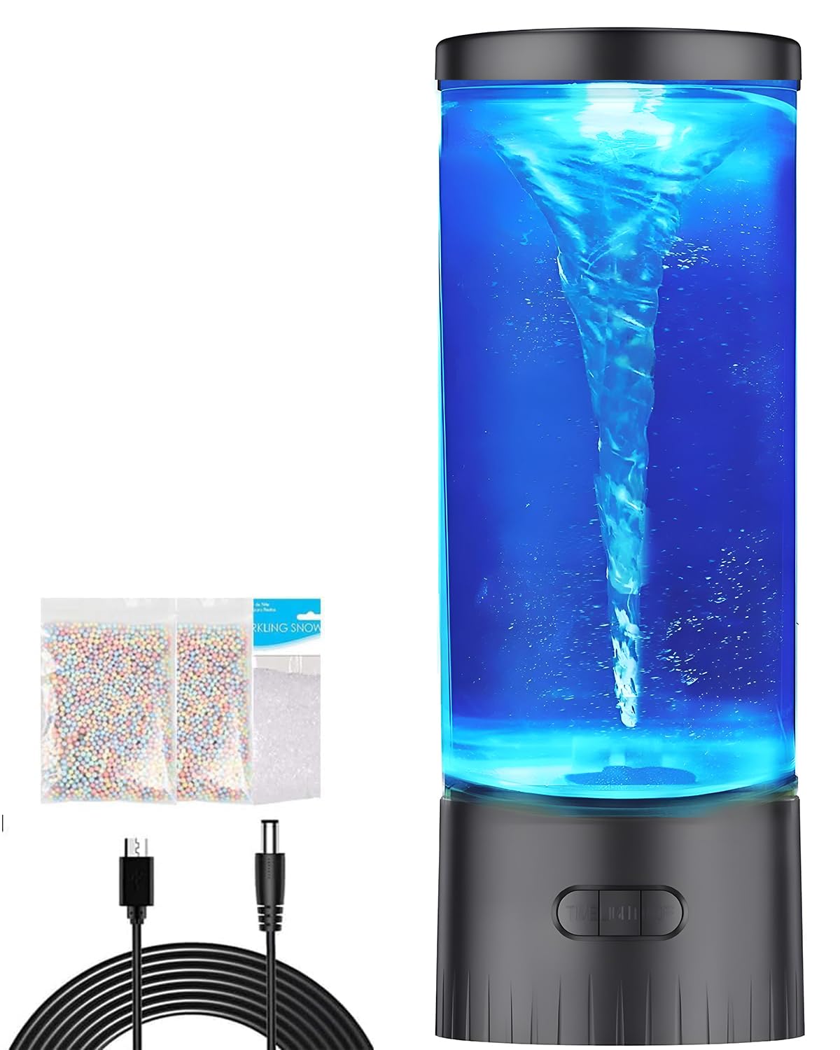 COLORLIFE Twister Hurricane Light- Novelty Nature Decor, Gift for Boys Girls Men Women Mini Water Vortex Night Light Birthday Holiday Christmas-image-27
