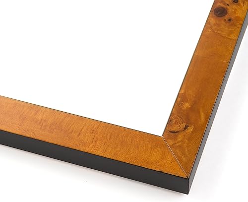 Miniatura 3 de Marco de fotos de madera real de chapa marrón claro de 23 x 23 pulgadas de ancho de 0.75 pulgadas  Profundidad del marco interior de 0.5 pulgadas