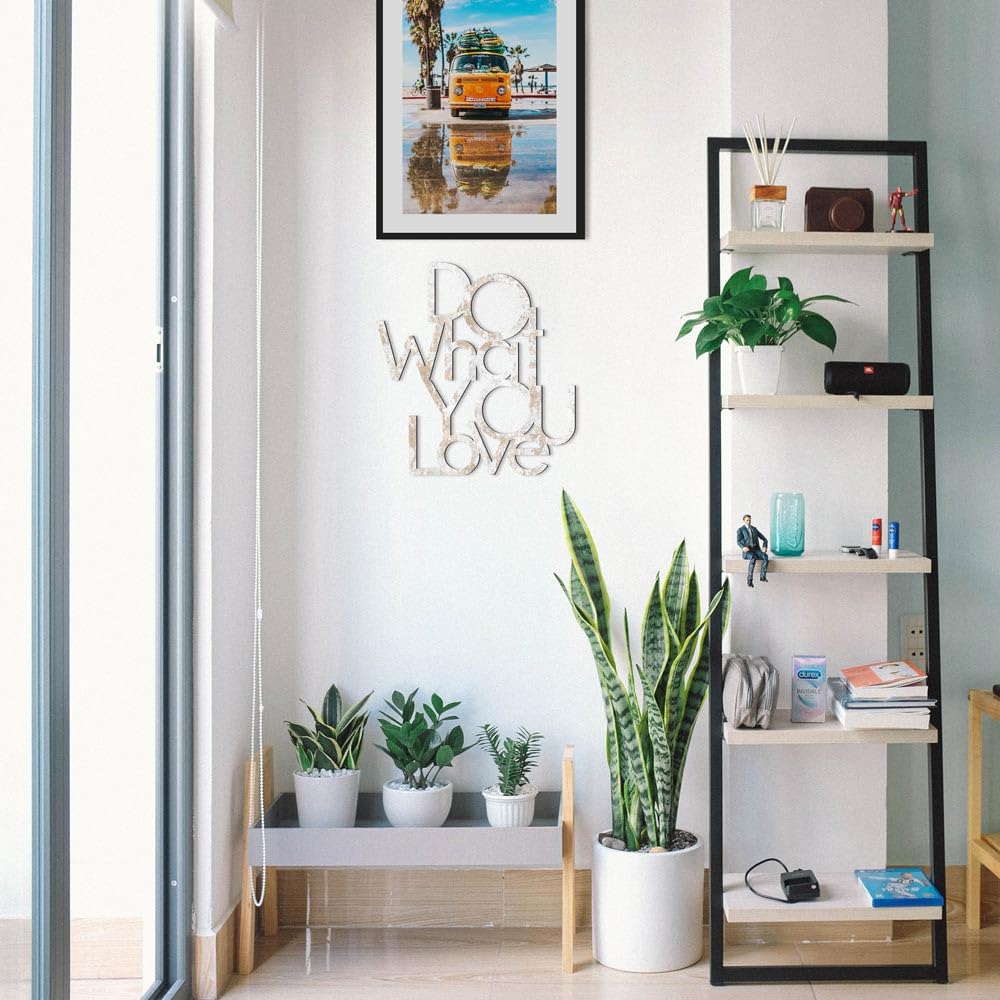 Decoración de pared de madera Do What You Love – Decoración para colgar en la pared para cocina, salón, dormitorio, decoración para casa, fiestas y eventos