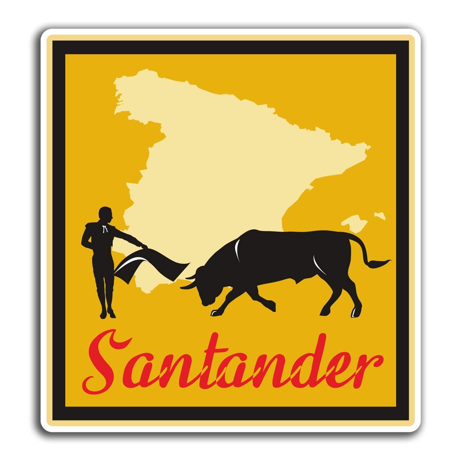 2 x 10cm Santander Spain Vinyl Stickers - Travel Sticker Laptop Luggage #23557 (10cm Wide)